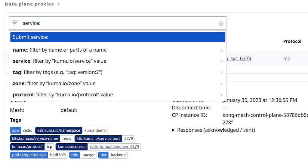 Figure 4 : New metadata filtering available in the UI and API